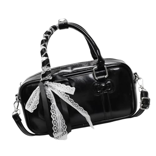 Asukohu Damen Geldbörse Handtaschen Leder Clutches Geldbörse Stilvolle Casual Trendy Schultertasche Crossbody Tasche mit abnehmbaren Trägern Damen Handtasche, Schwarz , One Size von Asukohu