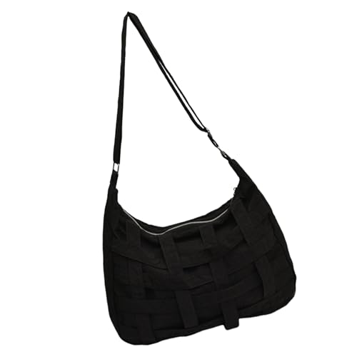 Asukohu Damen-Schultertasche aus Nylon, einfarbig, einfache Pendler, große Kapazität, Kuriertasche für den täglichen Gebrauch, Reisen, einfarbig, Crossbody-Tasche für Damen, große Kapazität, Schultern von Asukohu