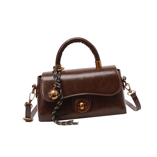 Asukohu Damen-Umhängetasche, PU-Leder, Schultertaschen mit verstellbarem Riemen, für den täglichen Gebrauch, geeignet für verschiedene Aktivitäten, Alltag, Handtasche, braun, One Size Asukohu Damen-Umhängetasche, PU-Leder, Schultertaschen mit verstellbarem Riemen, für den täglichen Gebrauch, geeignet für verschiedene Aktivitäten, Alltag, Handtasche, braun, One Size von Asukohu