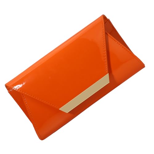 Asukohu Damen Umschlagtasche PU-Leder Geldbörse Handtasche Stilvolle Umhängetasche Elegant Abend Kette Riemen Crossbody Frauen Abend Elegant Crossbody PU Leder Schultertasche Handtasche, B, One Size von Asukohu