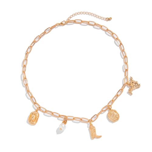 Asukohu Einzigartige Unregelmäßige Anhänger Halskette Zarter Charm Fashion Colarbone Kette Perfekt Für Modeliebhaber Präsentieren Unregelmäßige Anhänger von Asukohu