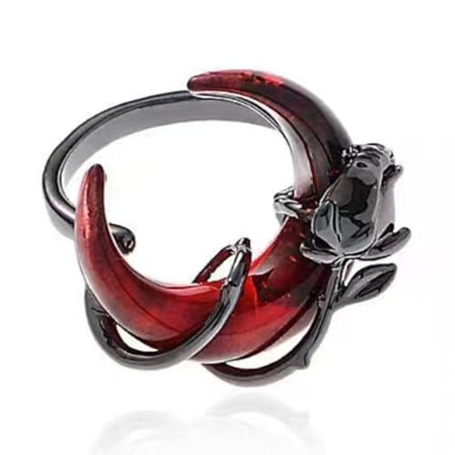Asukohu Elegante, verstellbare Rosenringe für Frauen mit einzigartigen, stilvollen Monddesigns und robusten Legierungsmaterialien, Handwerkskunst, trendiger Damenschmuck von Asukohu