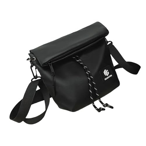 Asukohu Elegante Damen-Umhängetasche mit verstellbarem Riemen und geräumigem Innenraum, lässige Schultertaschen für den täglichen Gebrauch, praktische Handtasche, Schwarz , One Size von Asukohu