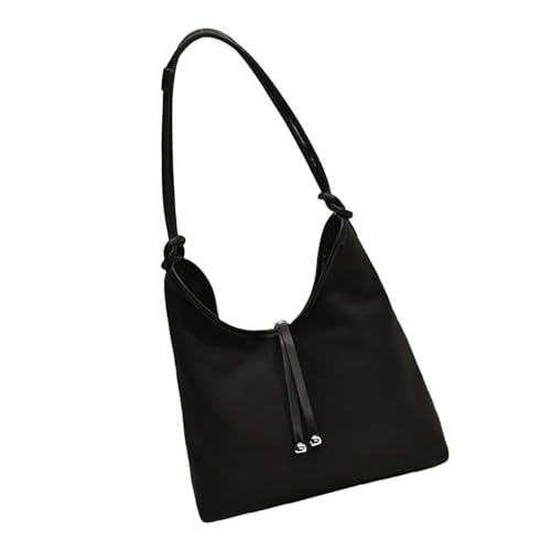 Asukohu Elegante Slouchy Bag Große Unterarm-Geldbörse Büro Handtasche Schultertasche mit geräumigem Innenraum für Herbst und Winter Damen Schultertasche Handtasche, Schwarz , One Size von Asukohu