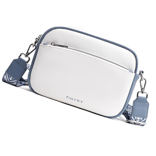 Asukohu Elegante kleine Damen-Schultertasche aus PU-Leder mit stilvollem Gitarrengurt, vielseitige Umhängetasche, organisierte Tasche mit mehreren Taschen, blau, One Size Asukohu Elegante kleine Damen-Schultertasche aus PU-Leder mit stilvollem Gitarrengurt, vielseitige Umhängetasche, organisierte Tasche mit mehreren Taschen, blau, One Size von Asukohu