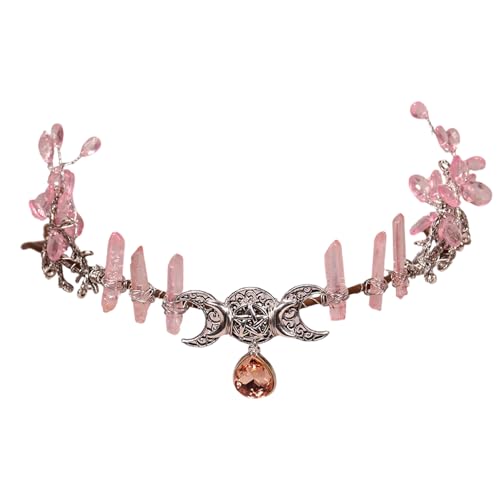 Asukohu Eleganter Kristall-Hexen-Party-Charm-Haarreif, Halloween, Kristall, Rollenspiel, Kostüm, Abschlussball, Party, Live-Show, Kopfbedeckung, Krone, Hochzeits-Kopfschmuck von Asukohu