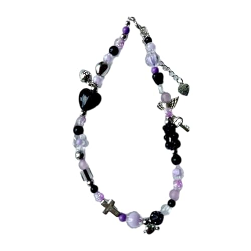 Asukohu Entzückende Perlen-Choker-Dopamin-Halskette für modische Frauen, Metall von Asukohu
