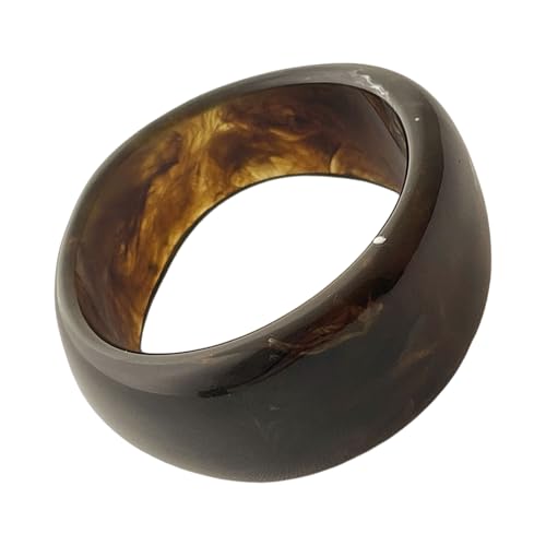 Asukohu Frauen Harz Armbänder Breite Farbenfrohe Geometrische Unregelmäßige Armreifen Harz Armband Offenes Armband Armreifen Für Jeden Anlass Unregelmäßiger Für Frauen von Asukohu