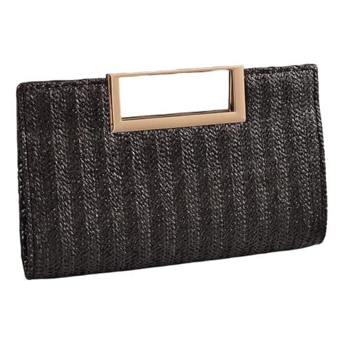 Asukohu Frauen Hochzeitstasche Einfache Strohklauen Handtasche Alleinfuhr Schulter Elegante Abendkette Crossbody Frauen Bankett Stilvolle Schulterkette Gurt Abend Bankett von Asukohu