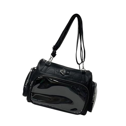 Asukohu Gelegenheitsstudent Crossbody Bag Mit Verstellbarem Riemen Geräumige Fachkompartimente Schule Rucksack PU Umhängetaschen Für Frauen Unisex Freizeitpendler Umhängetasche von Asukohu