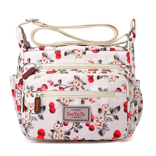 Asukohu Großkapazität Crossbody Bag Für Frauen Blumendruck Schulter Einfaches Messenger Mode Handtasche Einkaufsfrauen Schulter Blumendruck Crossbody Trendy Pendeln Für Reisen von Asukohu