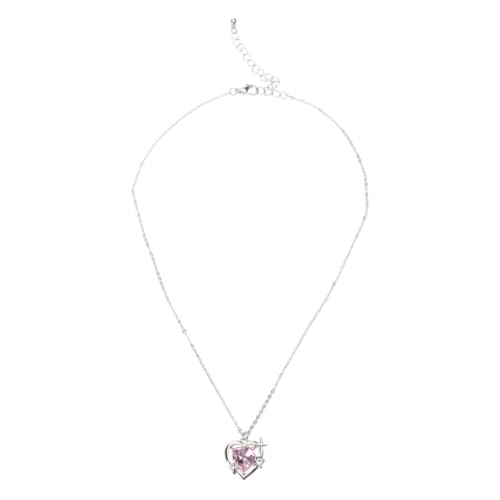 Asukohu Halskette mit Herz-Anhänger für Damen, süße, coole Schlüsselbeinkette, ästhetischer Schmuck, Metall von Asukohu
