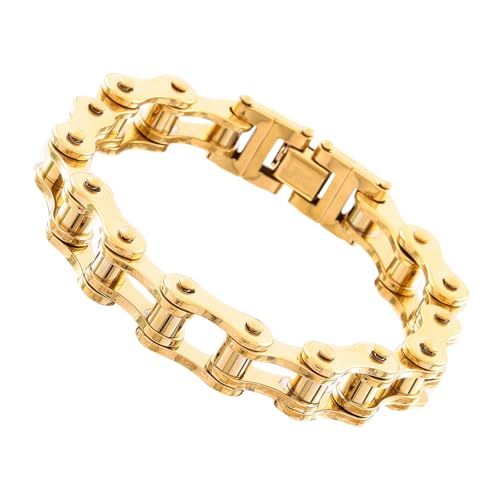 Asukohu Herren Punk Rock Schmuck Bangle Edelstahl Armband Polished Look Täglich Komfortable Kleidung Armband Schmuckgeschenk Für Ihn von Asukohu