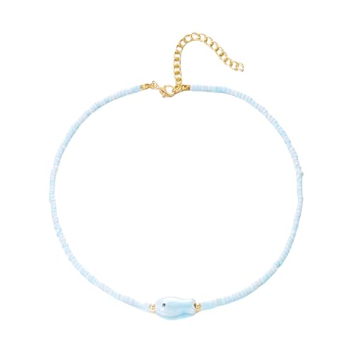 Asukohu Keramikfisch Perlen Colarbone Halskette Styles Schmuck Mit Lebendigen Farben Und Zartes Design Leichtgewichtetes Keramikperlenschmuck von Asukohu