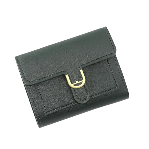 Asukohu Kleine kompakte Damen-Geldbörse, PU-Leder, Clutches, Kartenhalter, Damen-Geldbörse, Geldtasche, Clutch, Geldbörse, dreifach gefaltete Geldbörsen für Frauen, grün, Mass Beauty von Asukohu