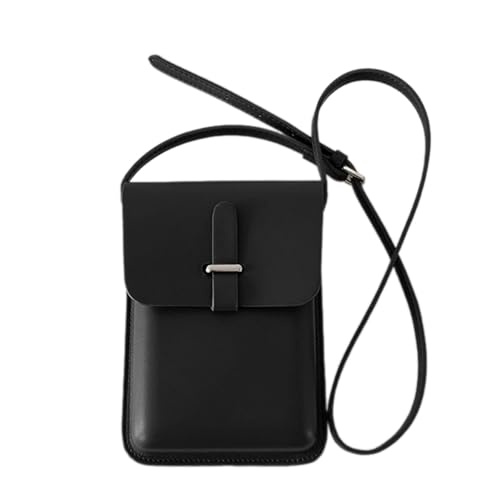Asukohu Koreanische einfache einfarbige Handytasche mit Klappe, PU-Leder, Schultertasche, Geldbörse, Unisex, für den täglichen Gebrauch und Reisen, koreanisches PU-Leder, kleine Umhängetasche, Schwarz Asukohu Koreanische einfache einfarbige Handytasche mit Klappe, PU-Leder, Schultertasche, Geldbörse, Unisex, für den täglichen Gebrauch und Reisen, koreanisches PU-Leder, kleine Umhängetasche, Schwarz von Asukohu