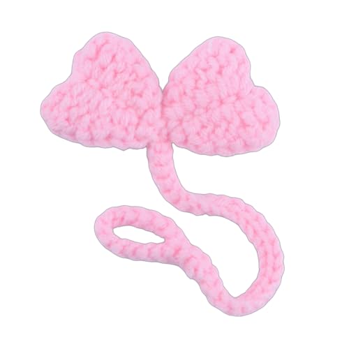Asukohu Kreatives Handgefertigtes Gestrickter Blatt Sprout Stilvoller Häkelkabel Ecke Lesezeichen Praktische Kopfhörerzubehör von Asukohu