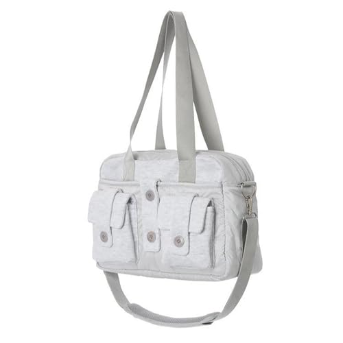 Asukohu Lässige große Umhängetasche für Damen, mit Knöpfen, mehrere Taschen, für Studenten, Pendler, Achsel-Schulter-Handtasche, Geldbörse, Damen-Umhängetasche, grau, One Size Asukohu Lässige große Umhängetasche für Damen, mit Knöpfen, mehrere Taschen, für Studenten, Pendler, Achsel-Schulter-Handtasche, Geldbörse, Damen-Umhängetasche, grau, One Size von Asukohu