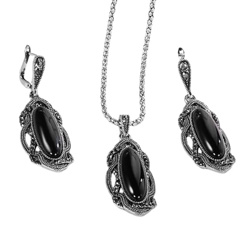 Asukohu Mehrzweck-Opal-Stein-Ohrringe und Halsketten-Set für Damen, mit tibetischem Vintage-Bastelbedarf, Modeschmuck für Damen, Einheitsgröße, Wie beschrieben, Wie beschrieben Asukohu Mehrzweck-Opal-Stein-Ohrringe und Halsketten-Set für Damen, mit tibetischem Vintage-Bastelbedarf, Modeschmuck für Damen, Einheitsgröße, Wie beschrieben, Wie beschrieben von Asukohu