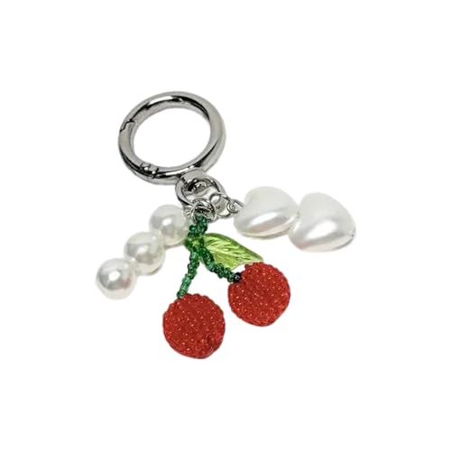 Asukohu Mode Obst Designs Schlüsselring Und Bag Accessoire Praktische Legierung Und Perlentaschen Dekoration Anhänger Für Rucksackpraktikum Practical Alloy Keyring von Asukohu