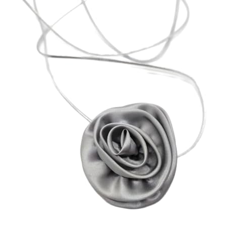 Asukohu Modische Halskette mit Anhänger, lange Kordel-Halsketten, elegante Blumenketten, modischer Halsschmuck, Legierungsmaterial für den täglichen Gebrauch, Metall von Asukohu