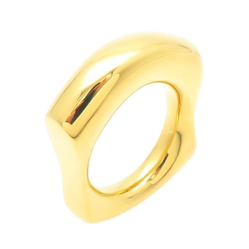 Asukohu Modische Ringe in Gold/Stahlton mit unregelmäßigen Designs, bequeme Ringe für den täglichen Gebrauch oder besondere Anlässe, glattes Innenband, Gold-color, Wie beschrieben, Wie beschrieben Asukohu Modische Ringe in Gold/Stahlton mit unregelmäßigen Designs, bequeme Ringe für den täglichen Gebrauch oder besondere Anlässe, glattes Innenband, Gold-color, Wie beschrieben, Wie beschrieben von Asukohu