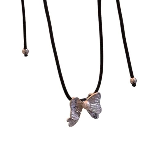 Asukohu Modische Schleifen-Halskette, verstellbarer Anhänger, Halskette, Zubehör, Halskette, Metall von Asukohu