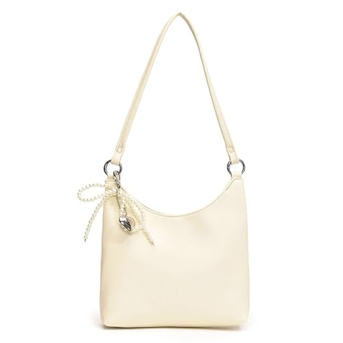 Asukohu Modische Umhängetasche, PU-Leder, Umhängetasche, Unterarm-Handtasche für Damen zu jeder Gelegenheit, PU-Umhängetasche, weiß, One Size Asukohu Modische Umhängetasche, PU-Leder, Umhängetasche, Unterarm-Handtasche für Damen zu jeder Gelegenheit, PU-Umhängetasche, weiß, One Size von Asukohu