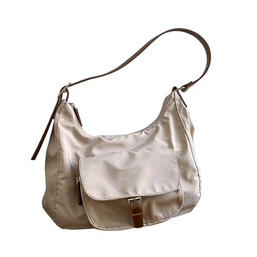 Asukohu Modische große Kapazität, lässige Umhängetasche, praktische Umhängetasche, Nylon, Einzelriemen, Handtasche für Damen, Nylon, Knödeltaschen, aprikose, One Size von Asukohu