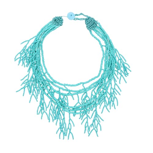 Asukohu Multi Stränge Halskette Leichte Harzperlen Perfekter Mehrschichtharz Perlen Accessoire Für Alltägliche Outfits Ethnisch Inspirierte Party Halskette von Asukohu