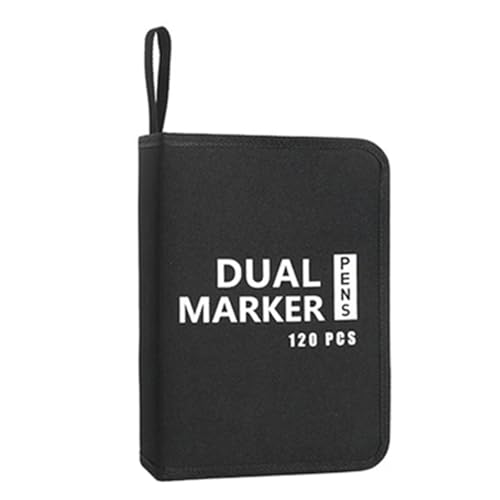 Asukohu Multifunktionales Federmäppchen mit großem Fassungsvermögen, Malstiftehalter, Kunstmarker, Organizer, Tasche, Beutel, Malhalter, 120 Löcher von Asukohu