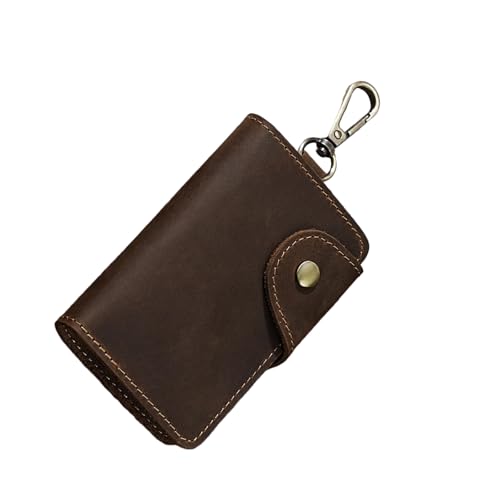 Asukohu PU Leather Keychain Kartenkoffer Für Profis Abnehmbarer Gürtelclip Design Compact Keyring Brieftasche Alltag Carry Vintage Keychain Geldbörse Für Den Täglichen Pendelverkehr von Asukohu