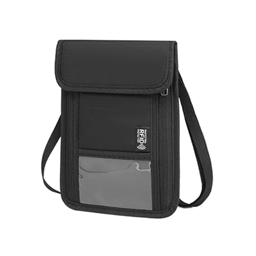 Asukohu RFIDS Blockieren Stash Neck Wallet Leichte Reisebeutel + Passhalter Für Frauen Männer Halten Telefon Bargeldkarten Schlüssel Reisebeutel Hals Brieftasche Familienpasshalter Organisatoren Fall von Asukohu