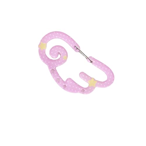 Asukohu Raffinierte Star Wing Carabiner Clip Acrylschlüsselhalter Keyring Tragbare Schlüsselbund Haken Für Rucksäcken Tasten Tägliche Verwendung Trendy Star/Wing Carabiner Hook von Asukohu