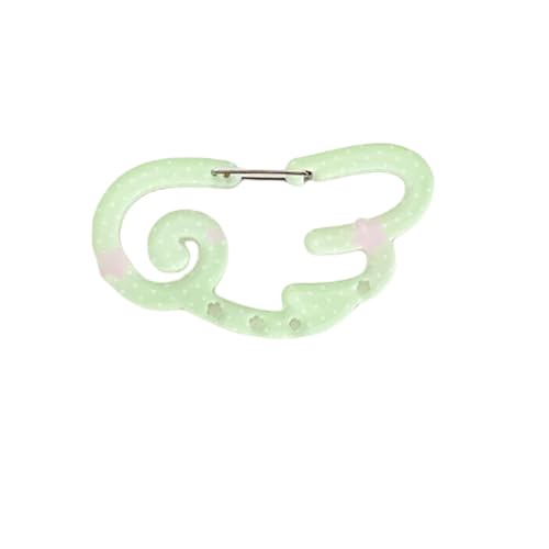 Asukohu Raffinierte Star Wing Carabiner Clip Acrylschlüsselhalter Keyring Tragbare Schlüsselbund Haken Für Rucksäcken Tasten Tägliche Verwendung Trendy Star/Wing Carabiner Hook von Asukohu
