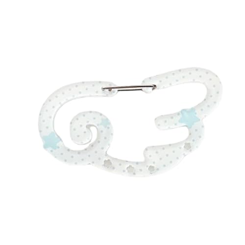 Asukohu Raffinierte Star Wing Carabiner Clip Acrylschlüsselhalter Keyring Tragbare Schlüsselbund Haken Für Rucksäcken Tasten Tägliche Verwendung Trendy Star/Wing Carabiner Hook von Asukohu
