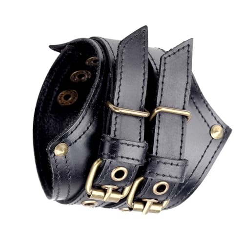 Asukohu Rock Retro Rindsleder Herren Punk Styles Breites Leder Geflochtenes Seil Elegantes Armband für Mode-Liebhaber Geschenk Vintage, Einheitsgröße, Wie beschrieben von Asukohu