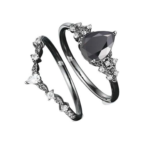Asukohu Schwarze Zirkonia Ringe Zeitgenössischer Leichtmetallschmuck Für Verstellbare Größen Frauen 6 10 Verschiedene Mode Legierungs Moderinge Der Gothic Mode Accessoire Asukohu Schwarze Zirkonia Ringe Zeitgenössischer Leichtmetallschmuck Für Verstellbare Größen Frauen 6 10 Verschiedene Mode Legierungs Moderinge Der Gothic Mode Accessoire von Asukohu