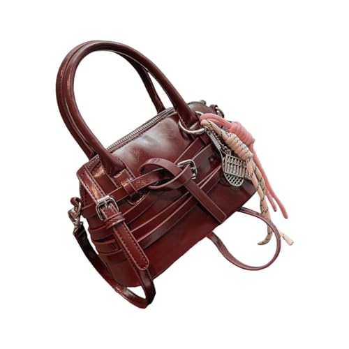 Asukohu Stilvolle Umhängetasche Mit Verstellbarem Riemen PU Leder Handtasche Crossbod von Asukohu