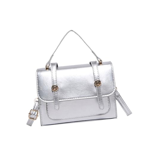 Asukohu Stilvolle kleine quadratische Handtasche mit verstellbarem Riemen, Umhängetasche für Modepersonen und verschiedene Anlässe, gesellschaftliche Zusammenkünfte, silber, One Size Asukohu Stilvolle kleine quadratische Handtasche mit verstellbarem Riemen, Umhängetasche für Modepersonen und verschiedene Anlässe, gesellschaftliche Zusammenkünfte, silber, One Size von Asukohu