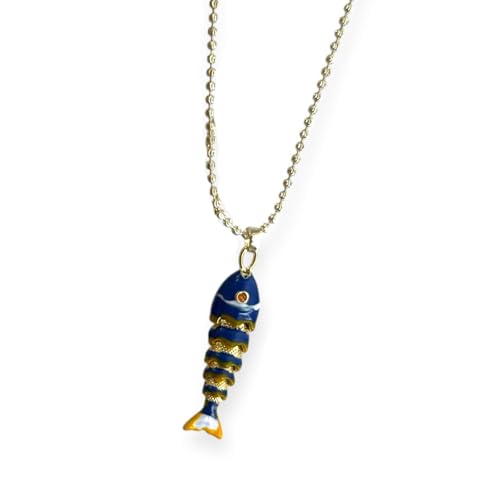 Asukohu Stylish Sea Theme Fisch Halskette Benutzerfreundliche Kupfer Colarbone Kettenketten Schmuck Für Tägliche Tragen Mehrerer Farboption Collarbone Kette von Asukohu