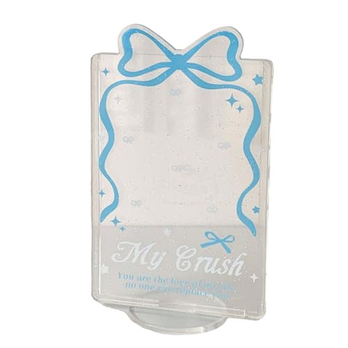 Asukohu Transparenter Kartenhalter mit Halterung zum Organisieren und Schützen Ihrer Karten, transparentes Kartenfach, Kartenhüllen, modischer Kartenschutz, blau von Asukohu