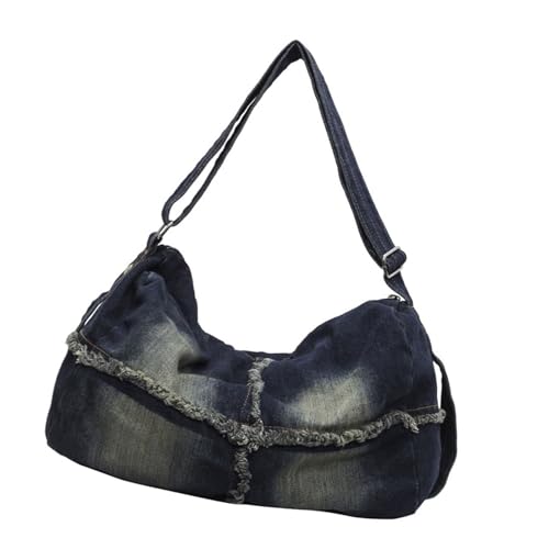 Asukohu Trendige Jean-Umhängetasche mit geräumigem Fach, lässige Schultertasche für den täglichen Gebrauch, a, One Size Asukohu Trendige Jean-Umhängetasche mit geräumigem Fach, lässige Schultertasche für den täglichen Gebrauch, a, One Size von Asukohu