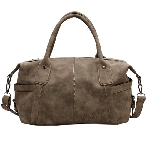 Asukohu Umhängetasche aus Kunstleder, mattes Finish, koreanische Mode, große Kapazität, Crossbody-Tasche, Handtasche mit verstellbarem Riemen, modische Kunstleder-Handtasche, khaki, One Size Asukohu Umhängetasche aus Kunstleder, mattes Finish, koreanische Mode, große Kapazität, Crossbody-Tasche, Handtasche mit verstellbarem Riemen, modische Kunstleder-Handtasche, khaki, One Size von Asukohu