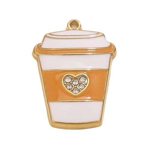 Asukohu Verspielte Eiscreme/Tasse/Telefon Geformt Glatte Emaillierte Anhänger Stilvolle Metallschmuckverbindung Supply Keychain Accessoires Tasse Telefonanhänger von Asukohu