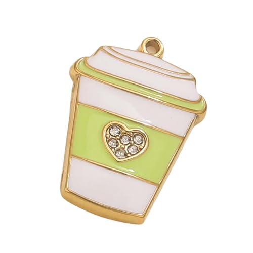 Asukohu Verspielte Eiscreme/Tasse/Telefon Geformt Glatte Emaillierte Anhänger Stilvolle Metallschmuckverbindung Supply Keychain Accessoires Tasse Telefonanhänger von Asukohu