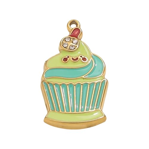 Asukohu Verspielte Eiscreme/Tasse/Telefon Geformt Glatte Emaillierte Anhänger Stilvolle Metallschmuckverbindung Supply Keychain Accessoires Tasse Telefonanhänger von Asukohu