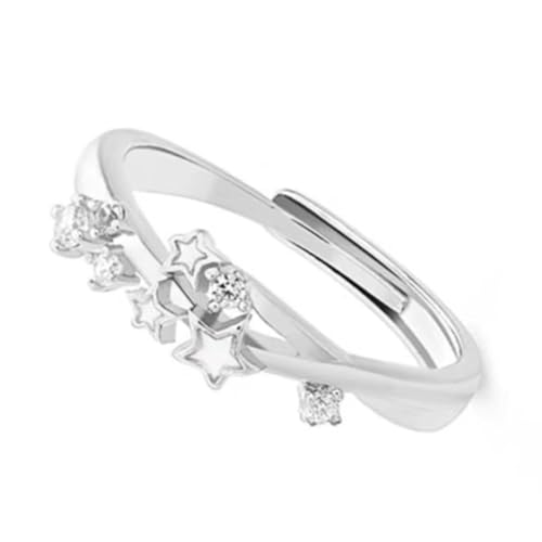 Asukohu Verstellbare Ringe für Paare, Schmuck, Öffnungsringe, Edelstahl-Textur, geeignet für den täglichen Gebrauch, Party, verschiedene Anlässe, einzigartig, Einheitsgröße, Wie beschrieben, Wie von Asukohu