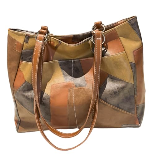 Asukohu Vielseitige Damen Große Kapazität PU Tasche Umhängetaschen Funktionelle und praktische Handtasche für Arbeit Schule und Reisen Vielseitige Alltagstasche, braun, One Size Asukohu Vielseitige Damen Große Kapazität PU Tasche Umhängetaschen Funktionelle und praktische Handtasche für Arbeit Schule und Reisen Vielseitige Alltagstasche, braun, One Size von Asukohu