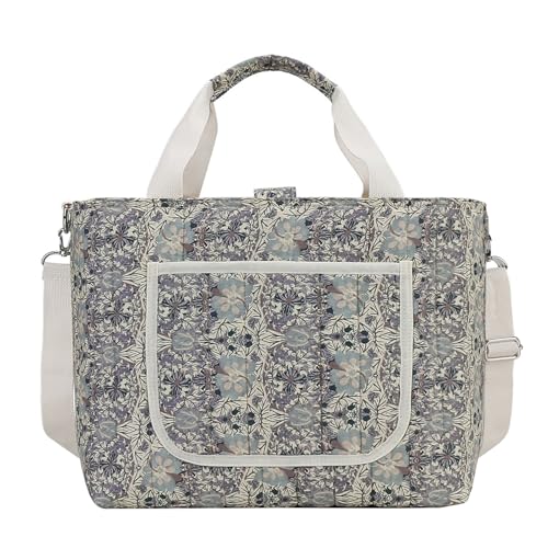 Asukohu Wickeltasche für Mütter mit Blumenmuster, großes Fassungsvermögen, mehrere Fächer, spritzwassergeschützte Windel, blaue blume Asukohu Wickeltasche für Mütter mit Blumenmuster, großes Fassungsvermögen, mehrere Fächer, spritzwassergeschützte Windel, blaue blume von Asukohu